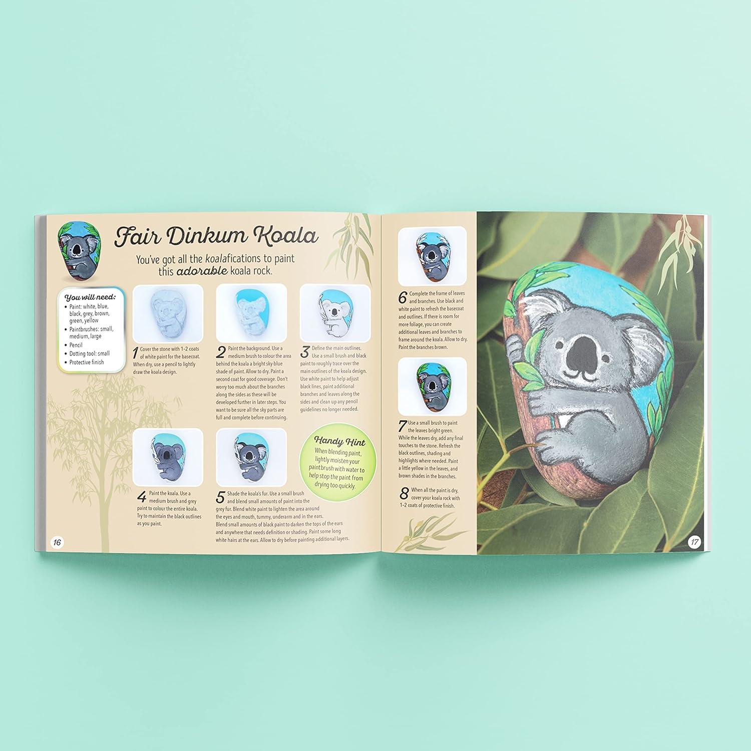 Animal Rock Painting Box Set - DIY Rock Painting for Adults - Rocks, Brush, Paint Included - Mandala Stone Artist - Create Rock Artwork at Home - Arts and Craft for Adults - Adult Hobbies