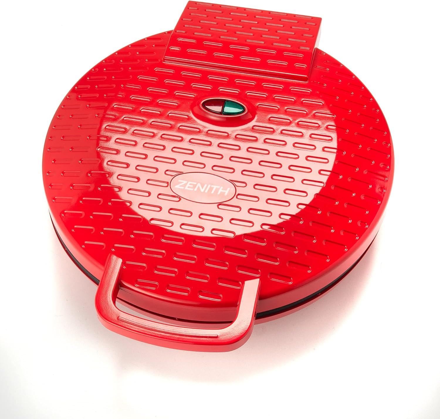 Zenith Red Non-Stick Electric Pizza Maker and Grill