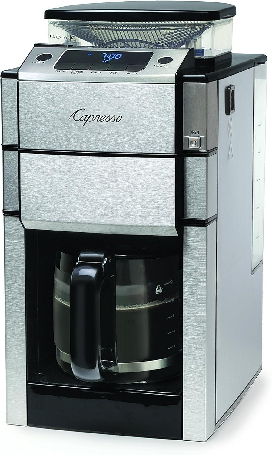 Capresso Team Pro Plus 12-Cup Coffee Maker with Glass Carafe