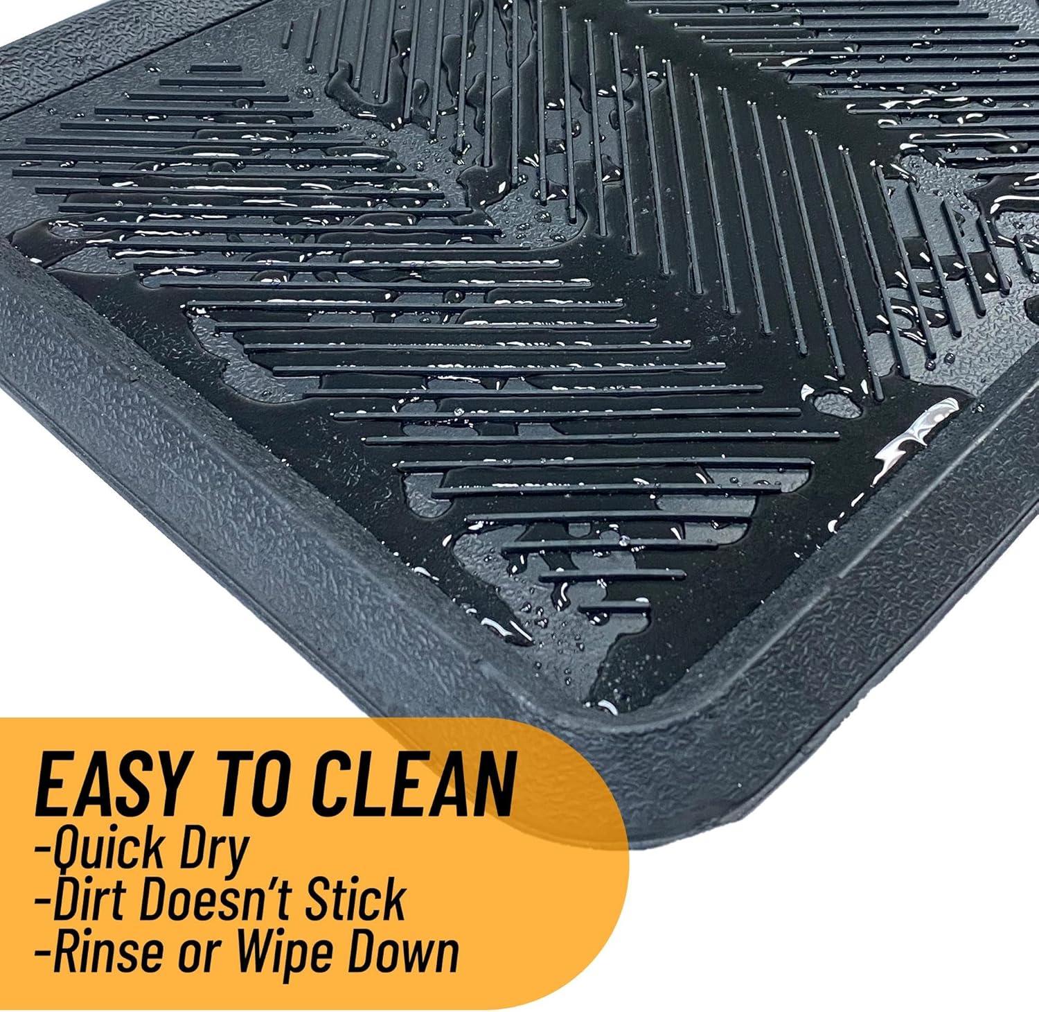 Ottomanson Heavy Duty Rubber Anti-Fatigue Commercial Floor Mat 36" x 60" Indoor Outdoor Non-Slip for Kitchen Garage