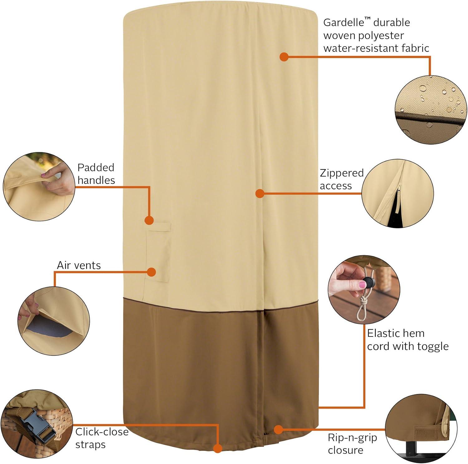 Classic Accessories Veranda™ Calentador de Patio Redondo con Cubierta de Mesa - Cubierta Exterior Resistente Al Agua (55-995-015101-00)