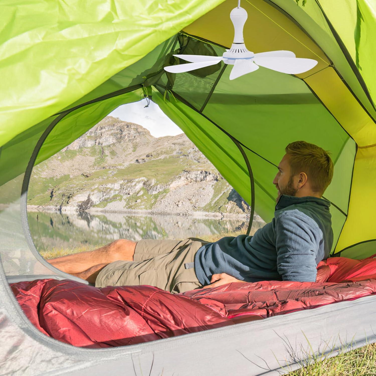 Outdoor Camping Ceiling Fan Tent Fan Hanging Fan Usb Powered Tent Canopy Fan