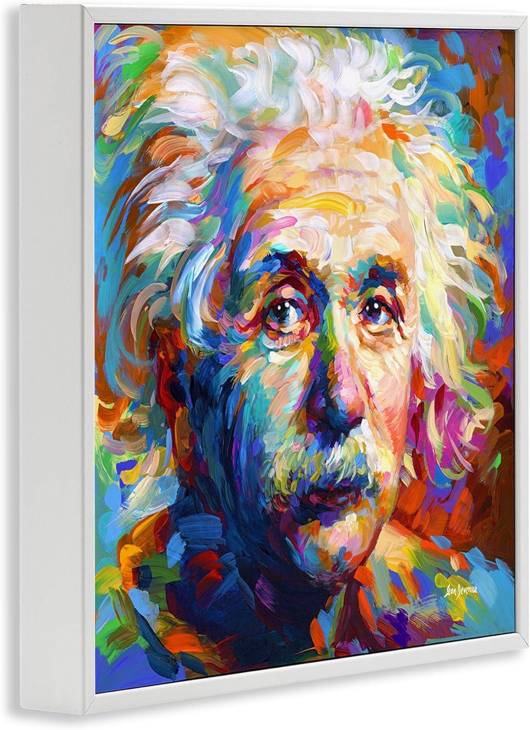 Stupell Industries Abstract Albert Einstein Portrait, 12" x 12"