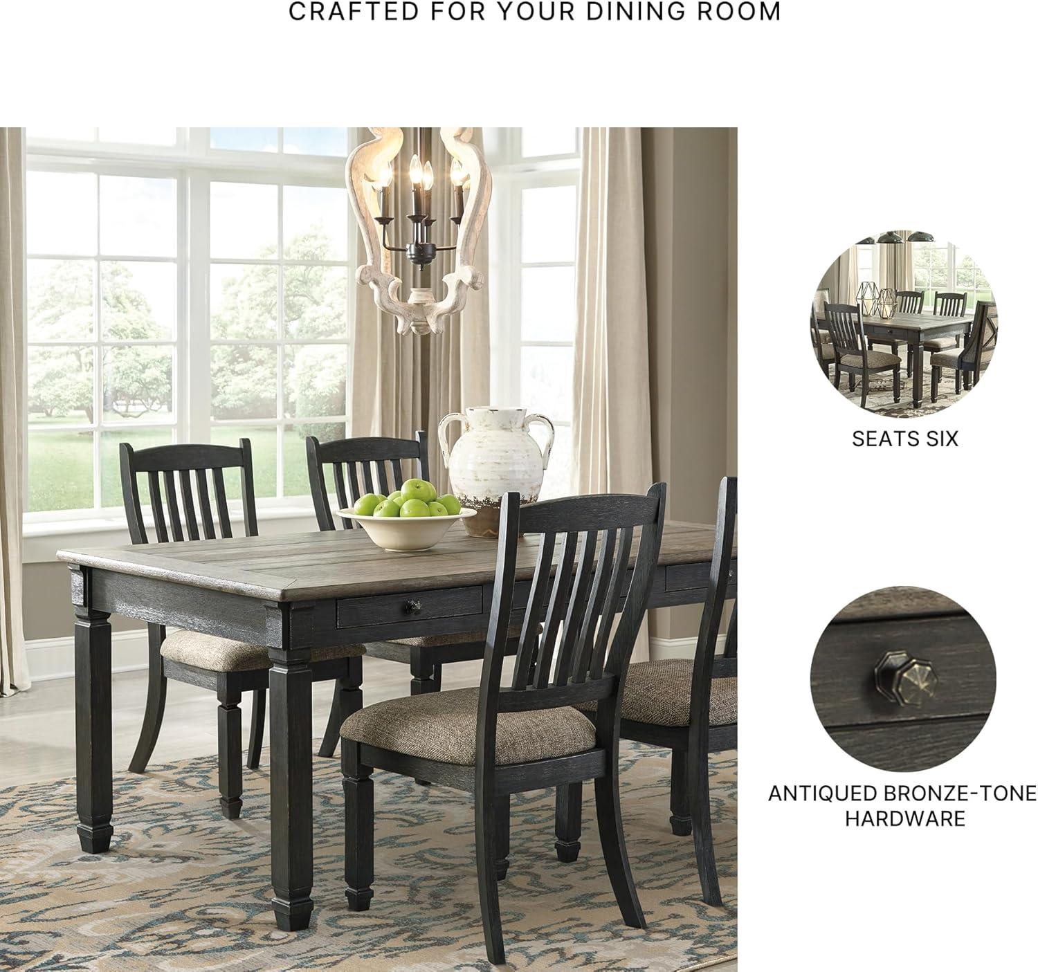 Signature Design by Ashley Tyler Creek Storage Dining Table in Black and Gray