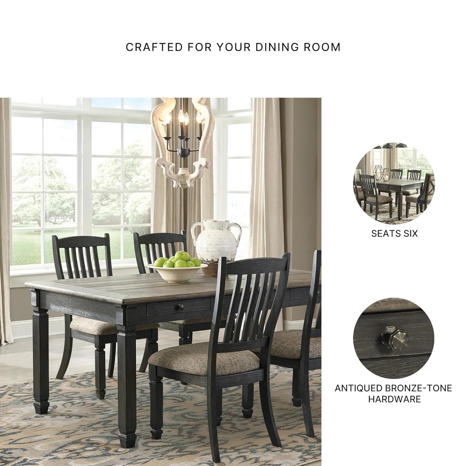 Signature Design by Ashley Tyler Creek Storage Dining Table in Black and Gray