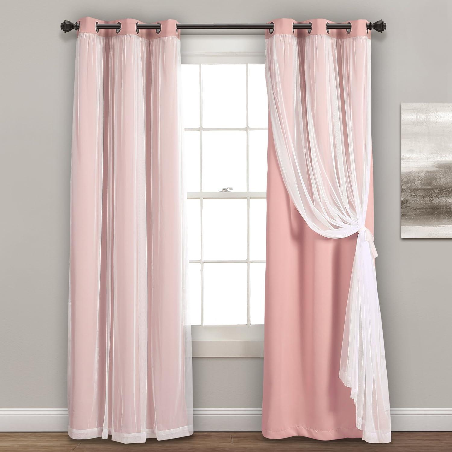Lush Decor Polyester Blackout Curtain Pair (Set of 2)