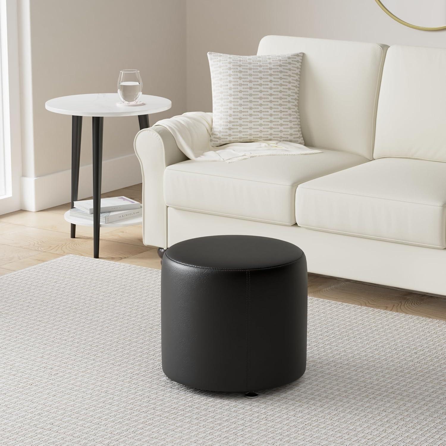 Flash Furniture HERCULES Alon Series LeatherSoft 18'' Round Ottoman