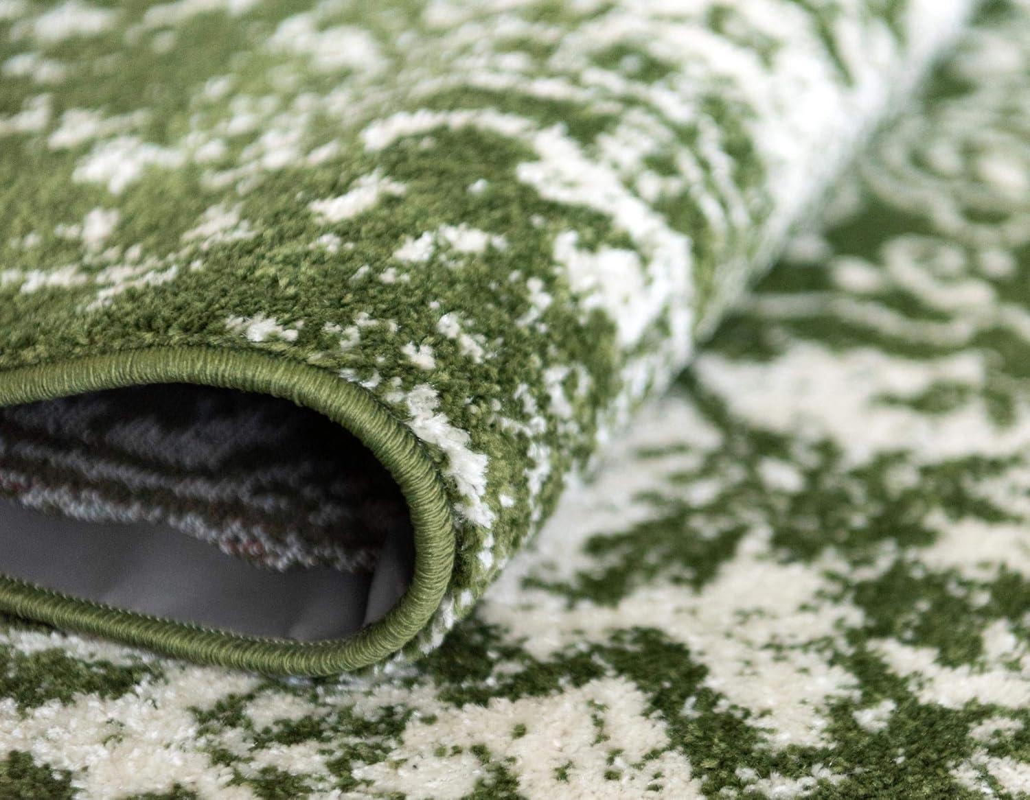 Unique Loom Richmond Collection Area Rug - Medallion (5' 3" Octagon Aqua/Ivory)