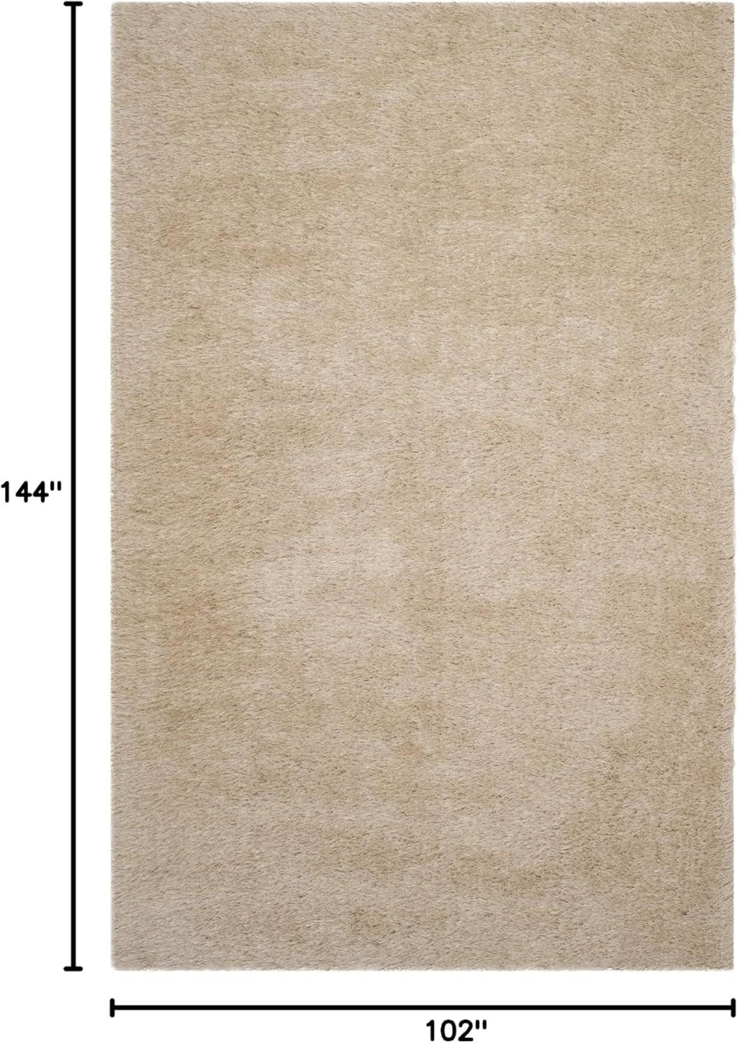 Venice Shag SG256 Hand Tufted Indoor Area Rug - Champagne - 8'6"x12' - Safavieh
