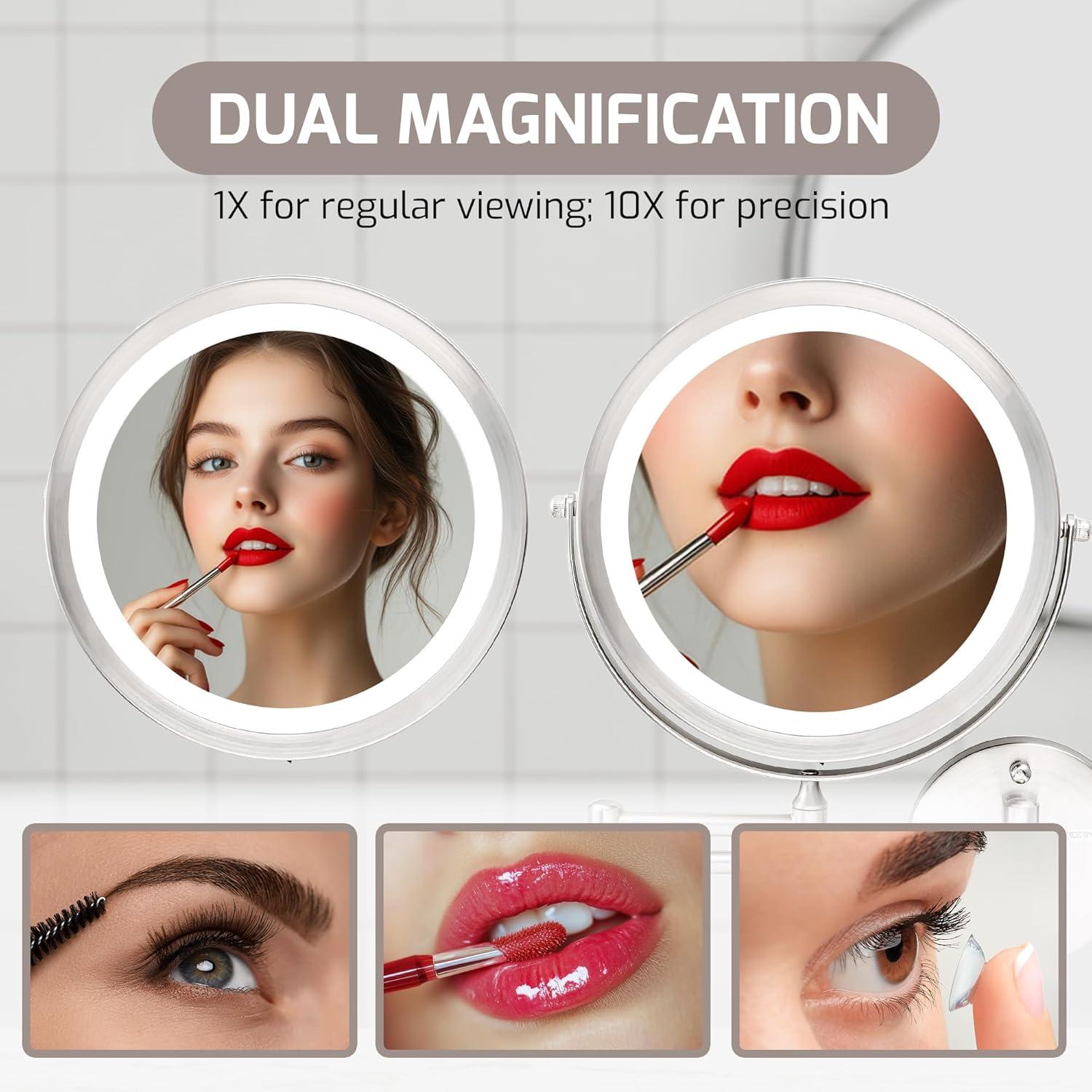 Ovente Concave LED Wall Mirror