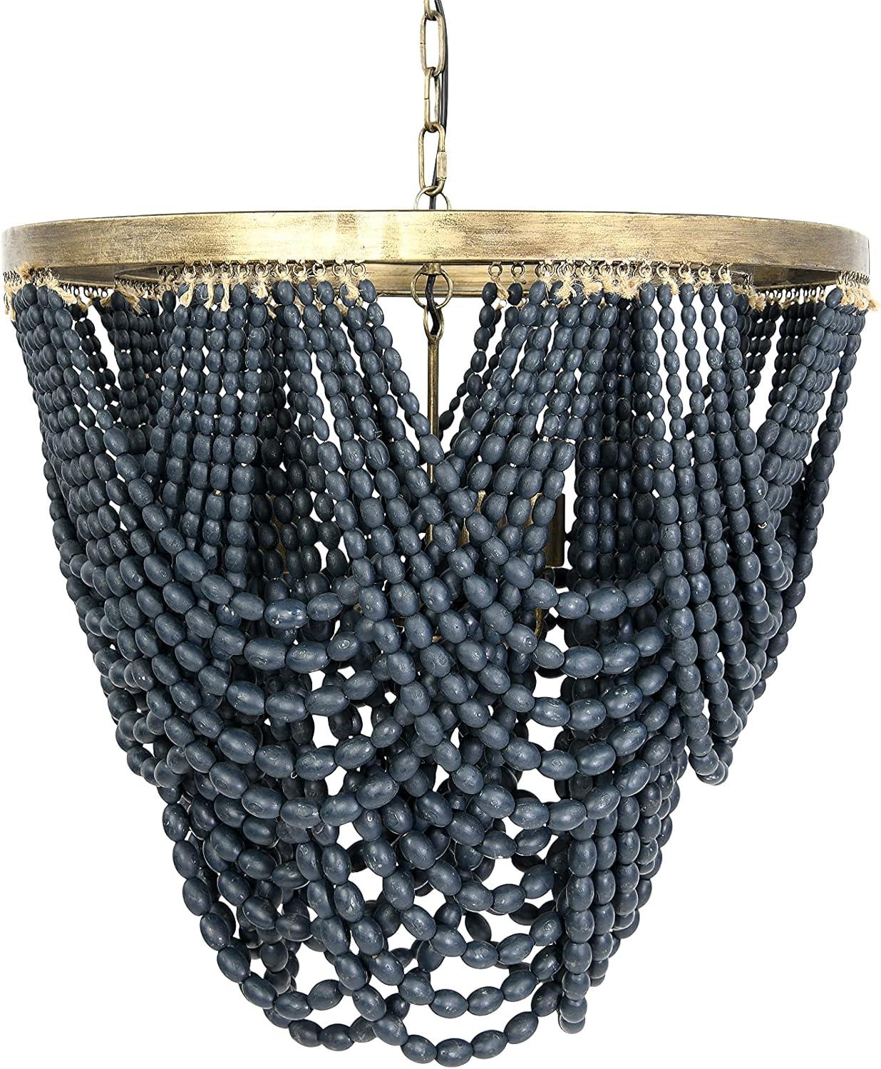 Storied Home Draped Wood Bead Chandelier