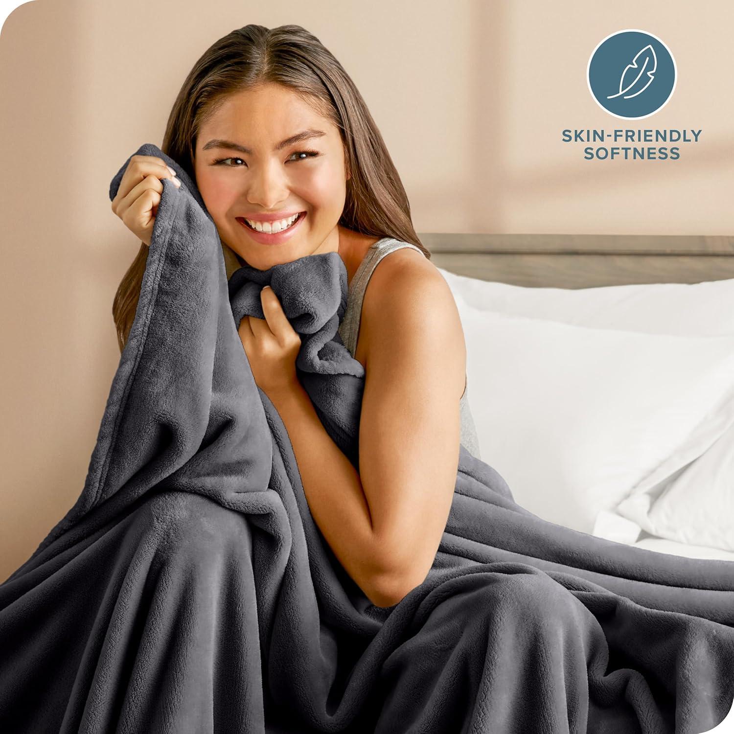 Microplush Fleece Bed Blanket by Bare Home