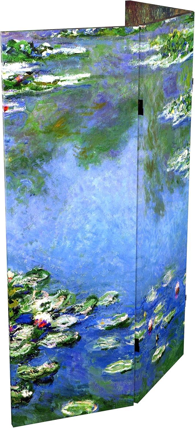 Claude Monet Water Lilies and Garden Canvas Folding Screen