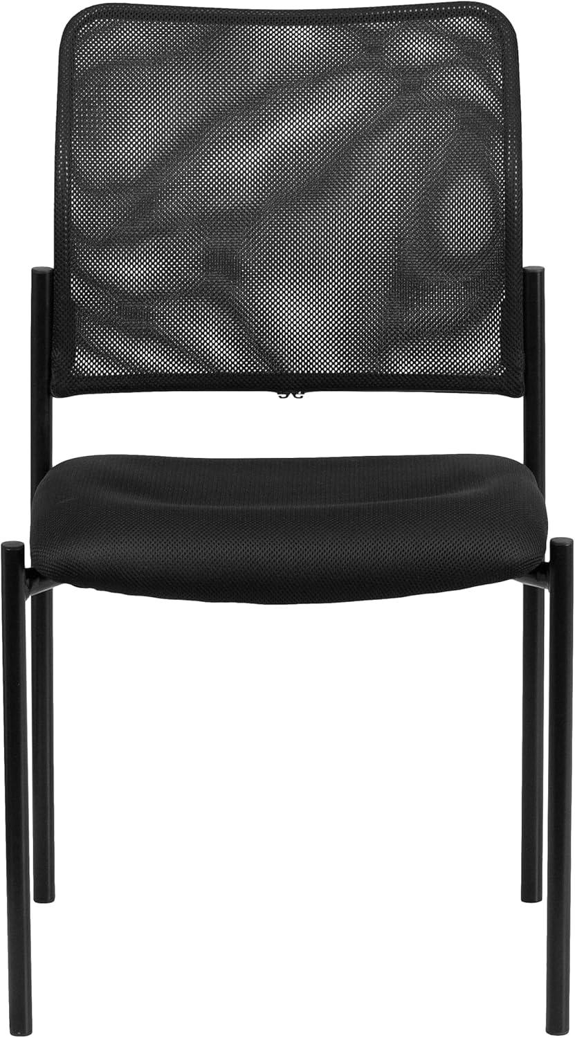 Flash Furniture Comfort Black Mesh Stackable Steel Side Chair