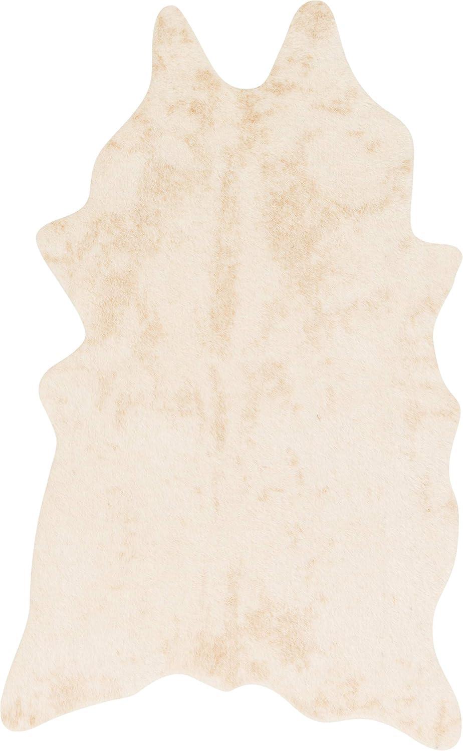 Loloi II Grand Canyon Faux Cowhide Ivory Area Rug