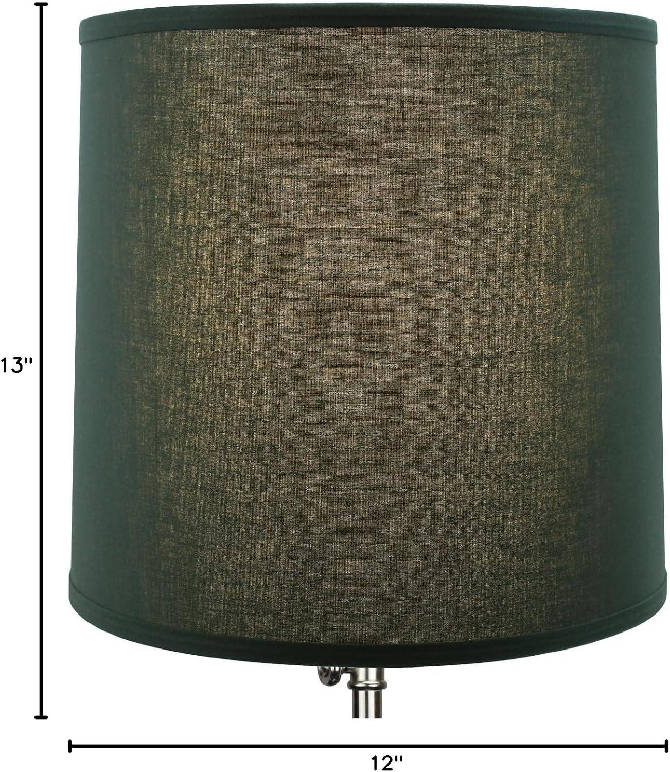 Hunter Green Linen Round Table Lamp Shade 12" x 13"