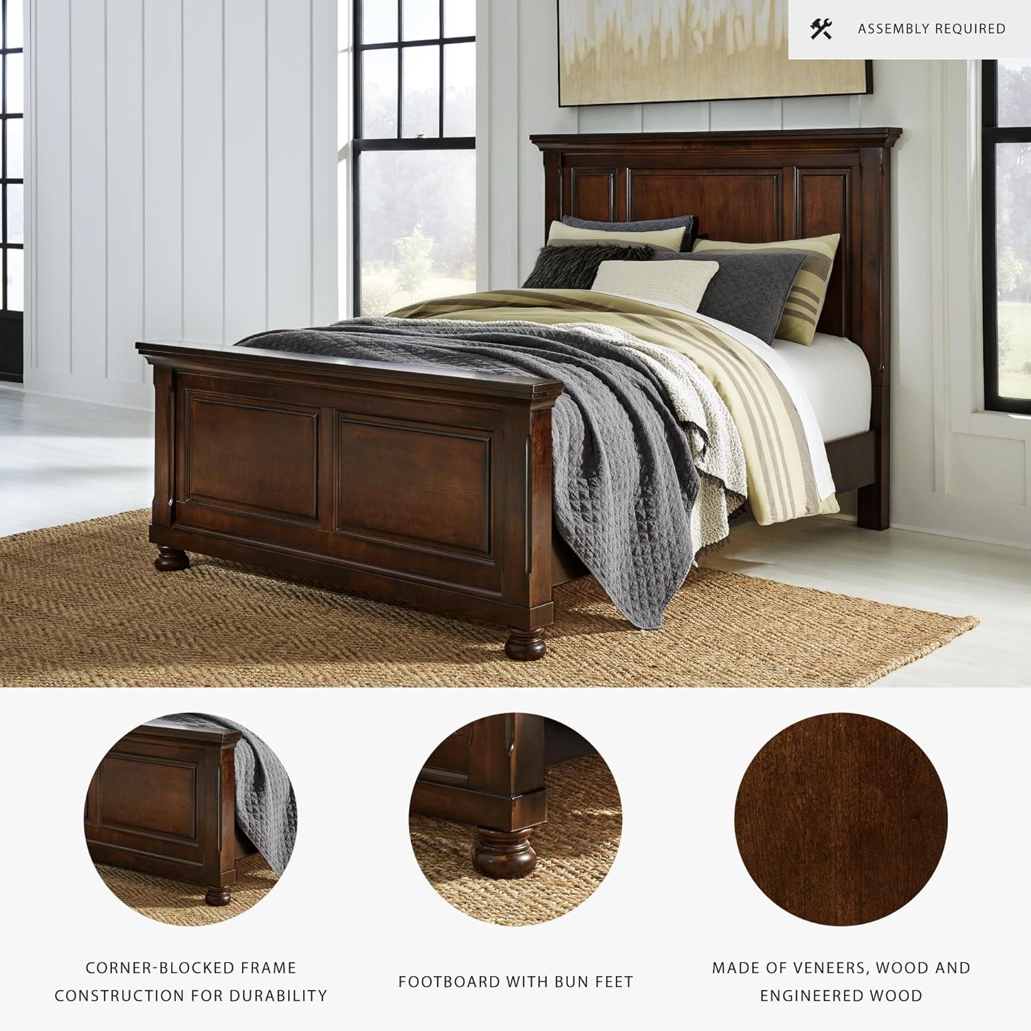 Signature Design by Ashley Flynnter Queen Panel Headboard in Medium Brown