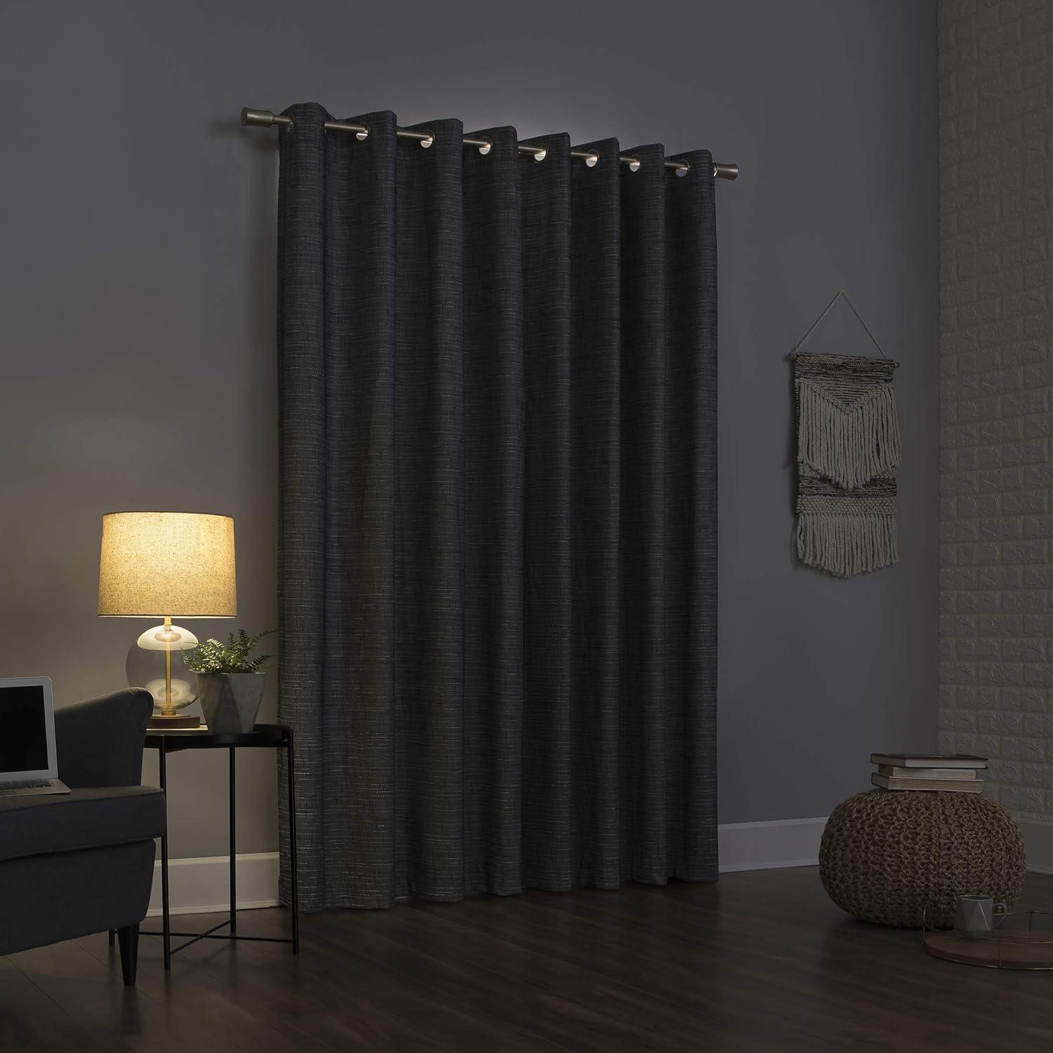 Kline Burlap Weave Thermal 100% Blackout Grommet Top Curtain Panel - Sun Zero