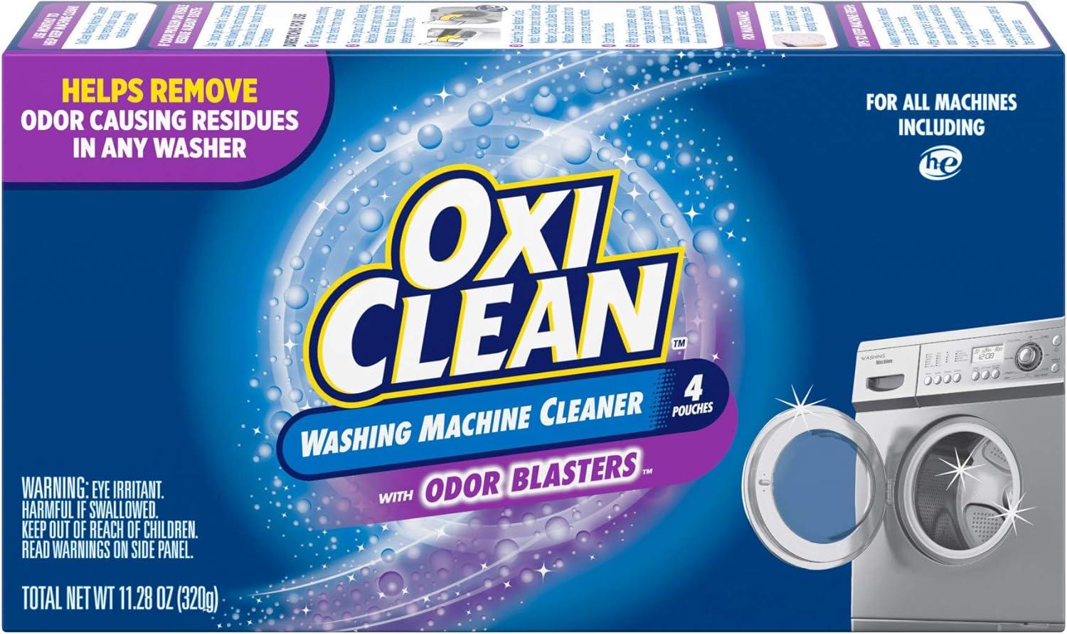 OxiClean Washing Machine Cleaner with Odor Blasters, 4 Count 11.28 oz