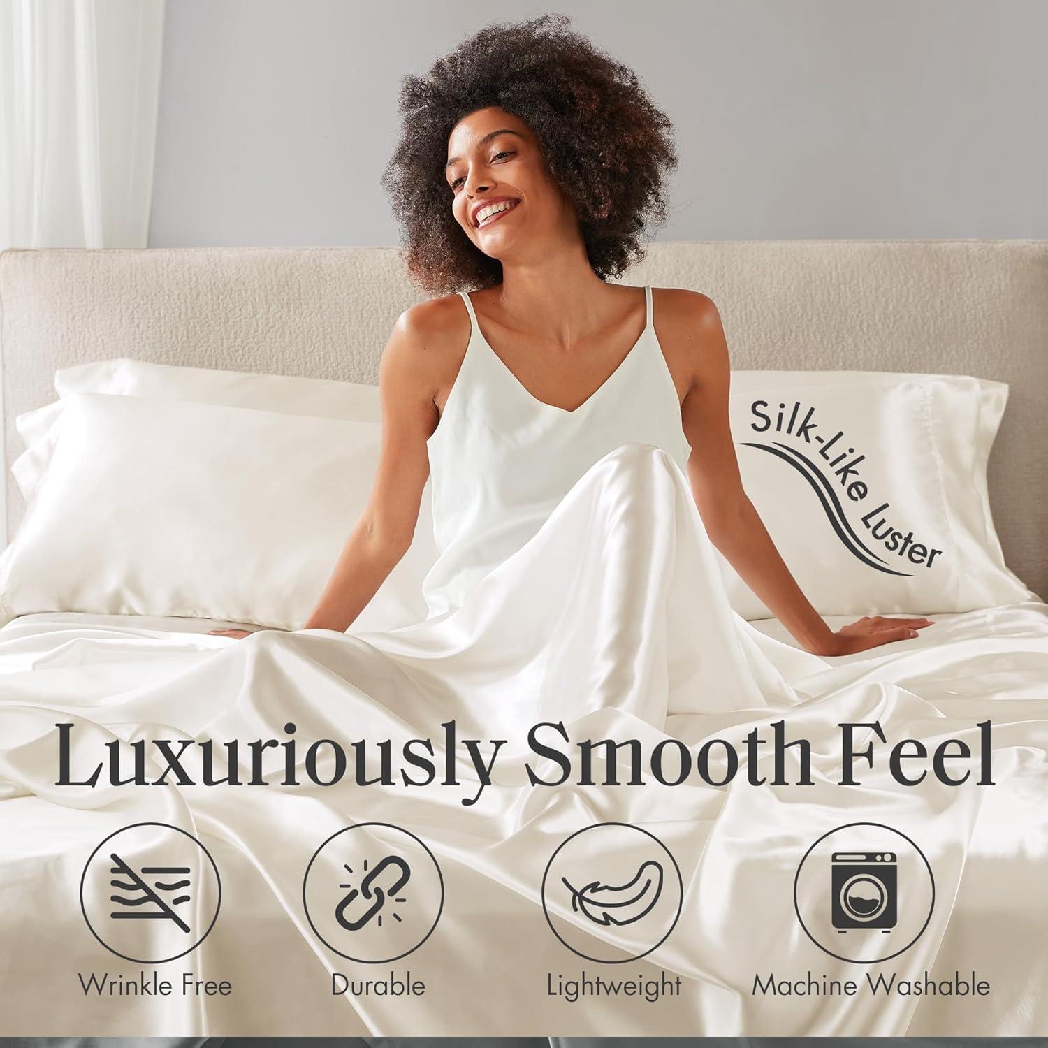 Madison Park Essentials Satin Luxury Sheet Set