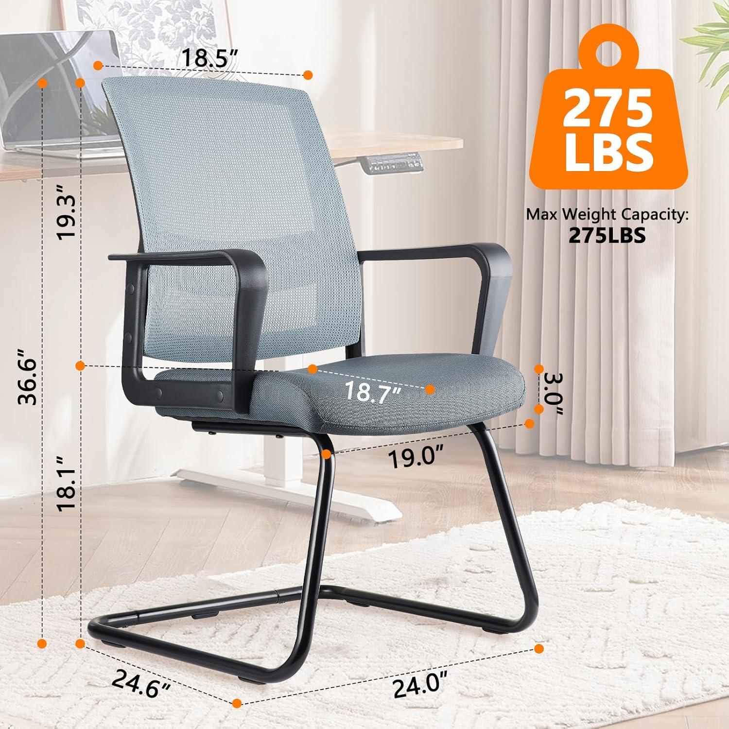 Clatina Waiting Room Chair with Metal Frame