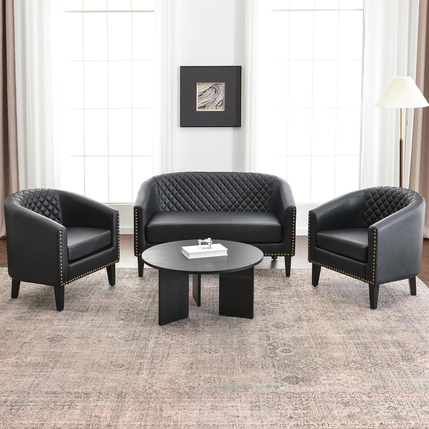 Boney 29 " Wide Tufted Barrel Chair