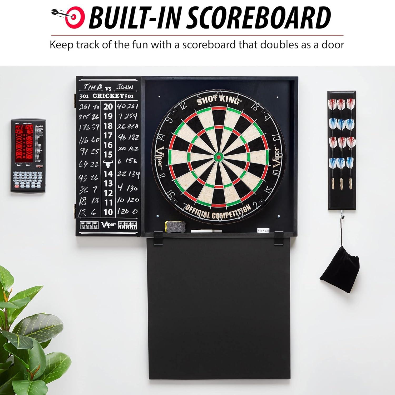 Viper Viper Steadfast Bristle Dartboard and Backboard Set with Darts