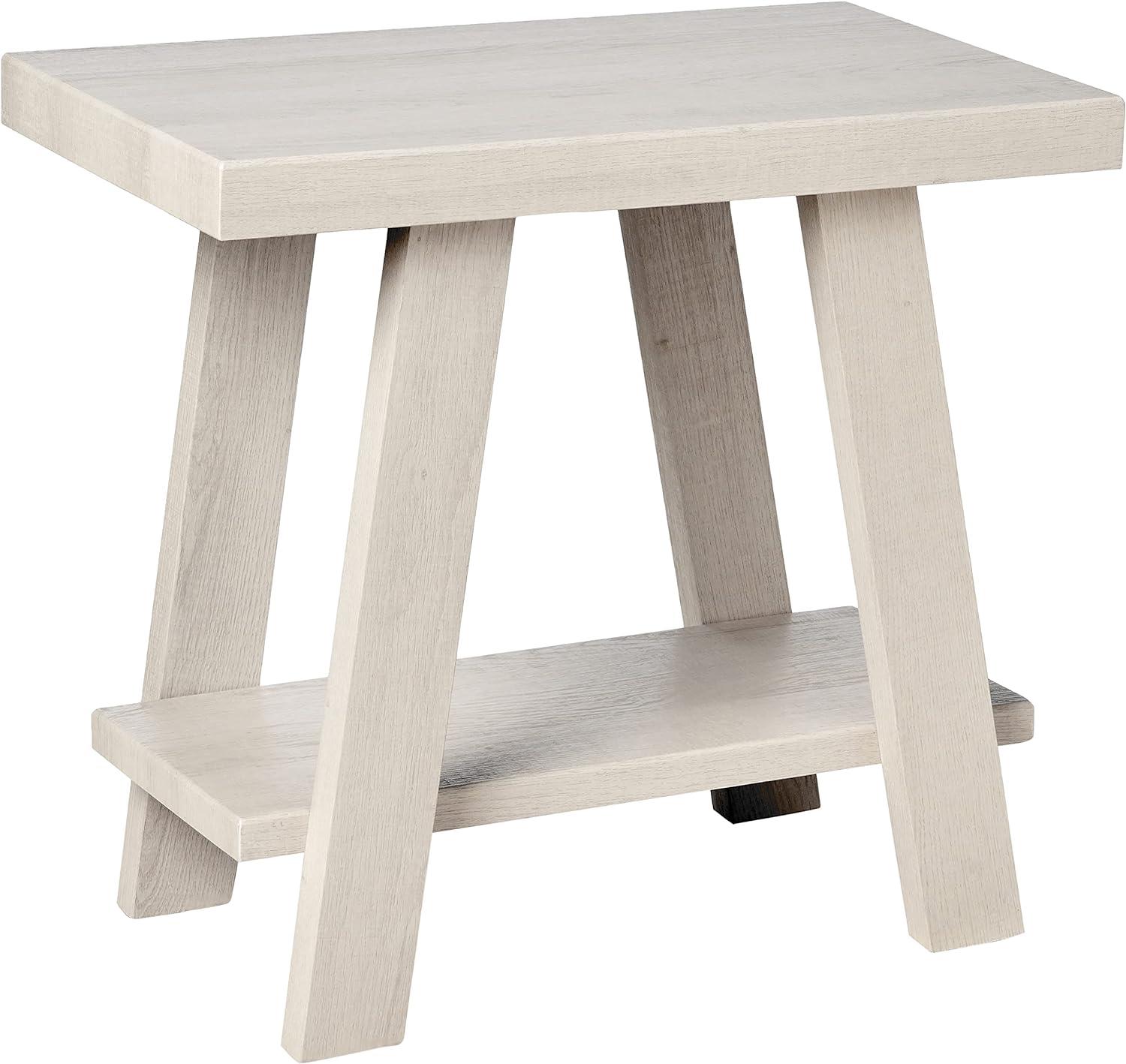 Athens Contemporary Wood Shelf Side Table