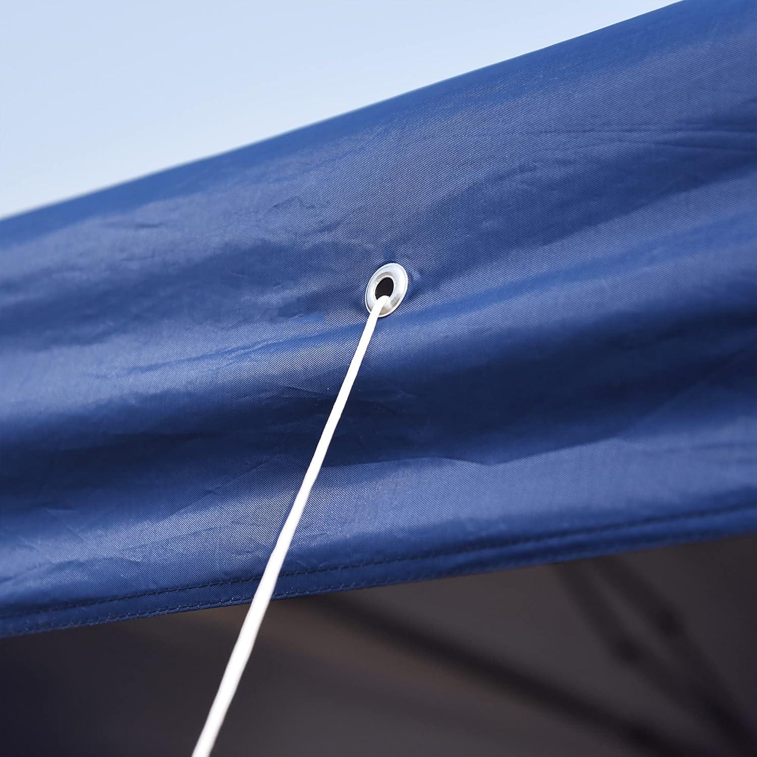 Outsunny 10' x 20' Heavy Duty Pop Up Canopy Party Tent with 4 Removable Sidewalls, Outdoor Cabana Gazebo with Carry Bag, Weather Protection, White