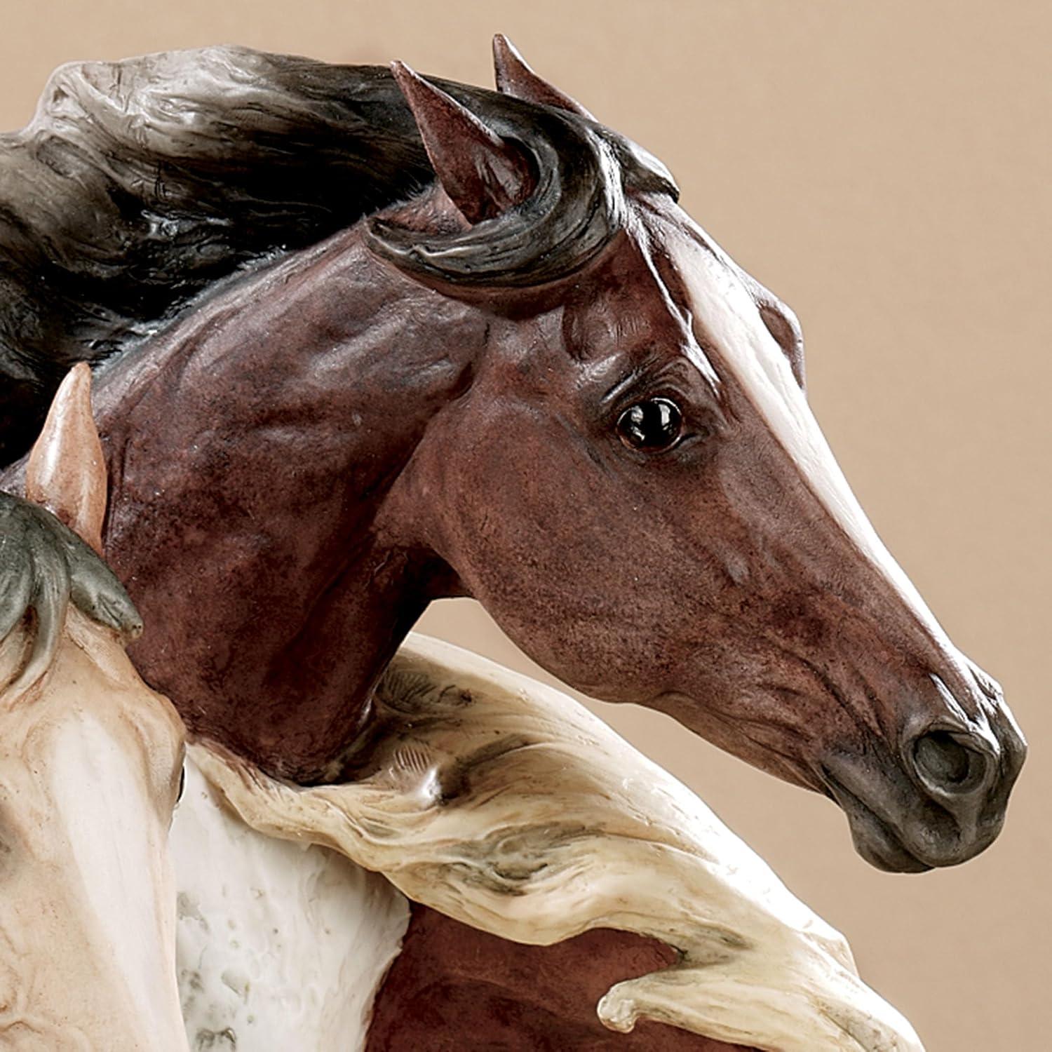 Wild at Heart Horse Sculpture Earth Tones 16 Inches Tall