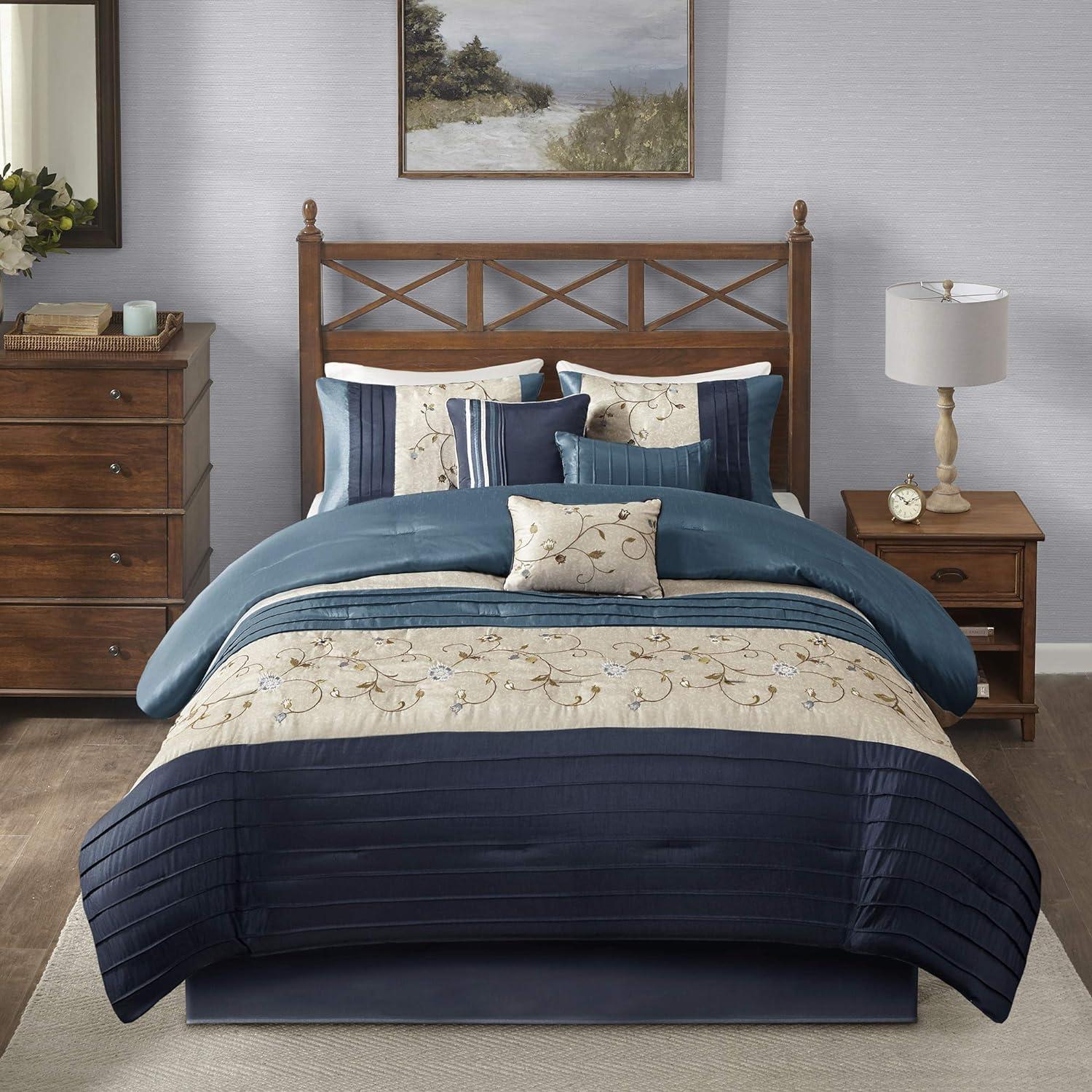 Serene Embroidered 7 Piece Comforter Set