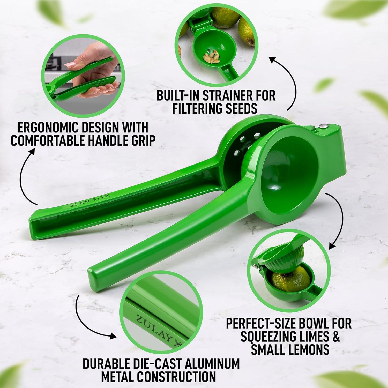 Green Aluminum Manual Citrus Lime Squeezer