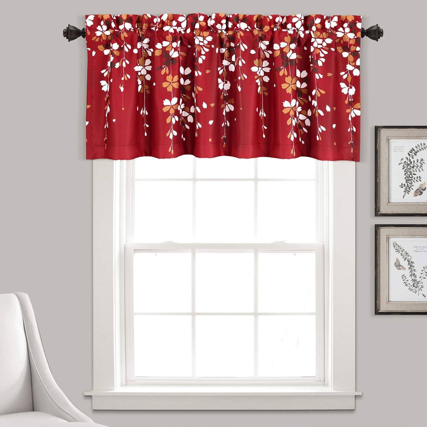 Lush Decor Floral Tailored 52'' W Window Valance
