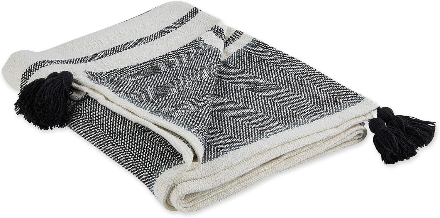 Design Imports Throws Chevron Print Hand Woven Throw Blanket
