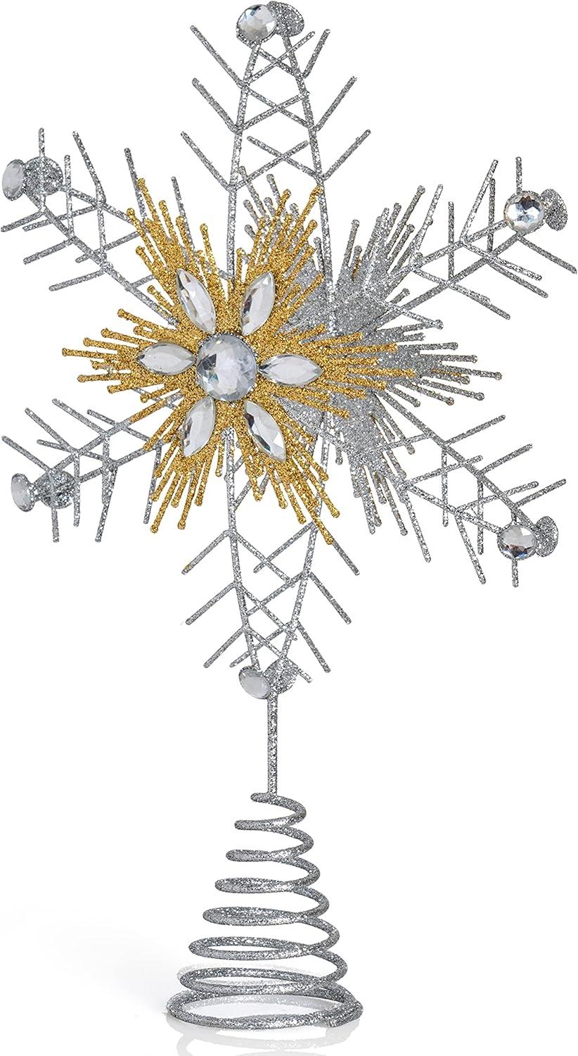 Ornativity Glitter Snowflake Tree Topper