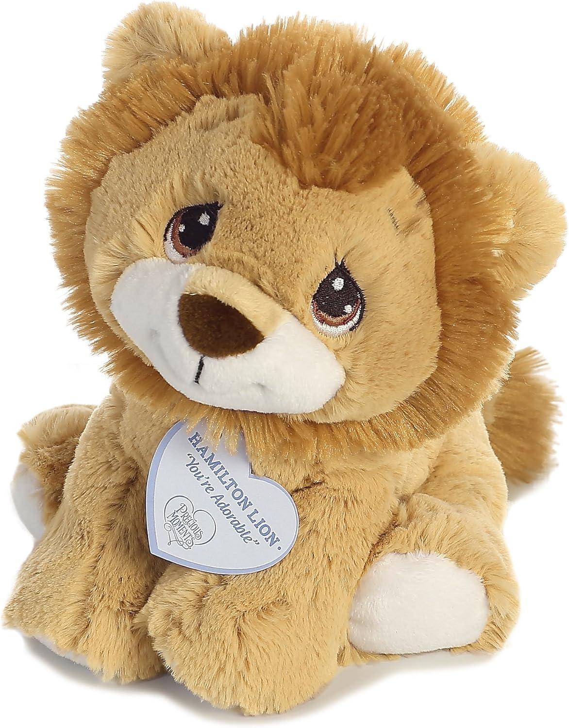 Aurora Small Hamilton Lion Precious Moments Inspirational Stuffed Animal Brown 6.5"
