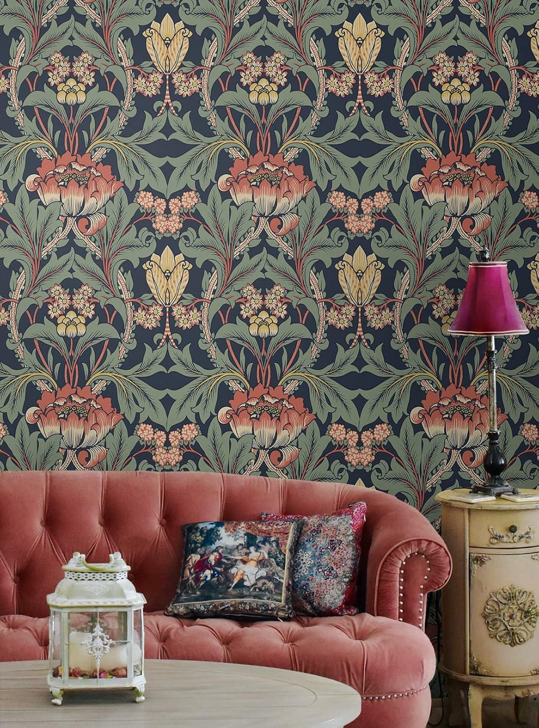 NextWall  Primrose Floral Peel and Stick Wallpaper - 20.9 in. W x 18 ft. L