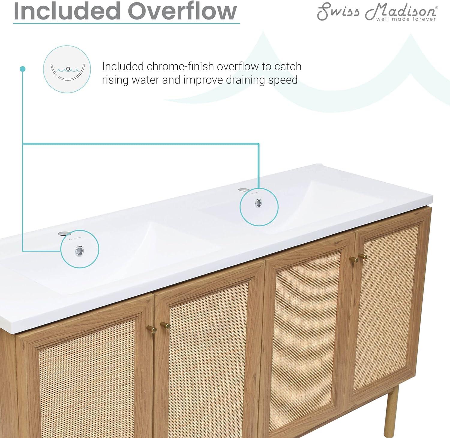 Classe 60" Bathroom Vanity in Oak-Cabinet Only