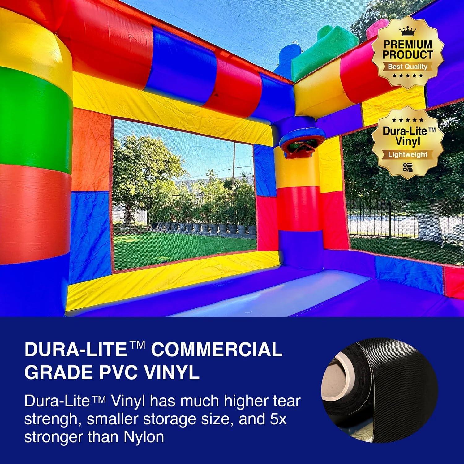 Colorful Commercial Grade Inflatable Bounce House with Slide