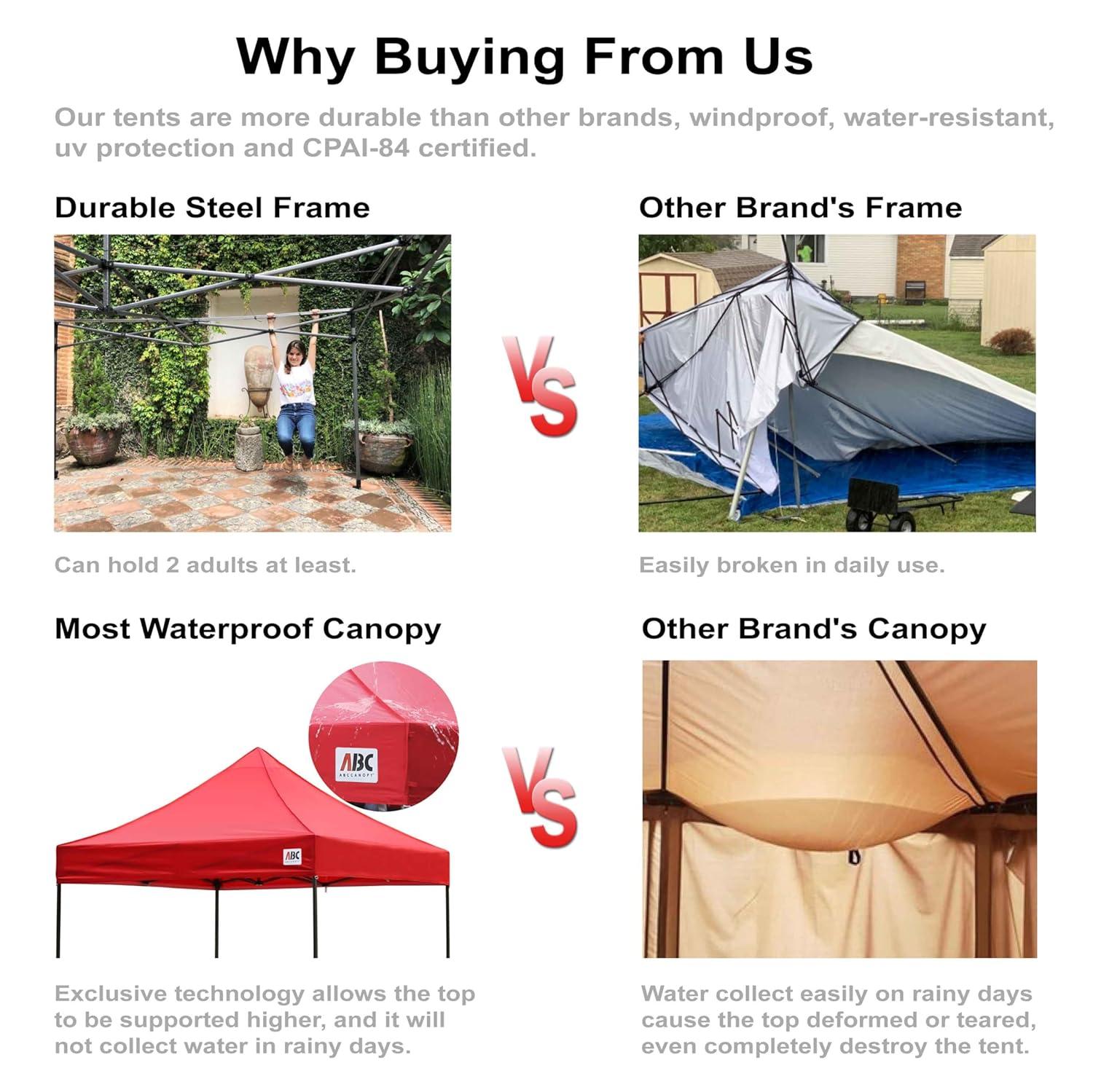 ABCCANOPY 10-ft x 10-ft Square Black Pop-up canopy