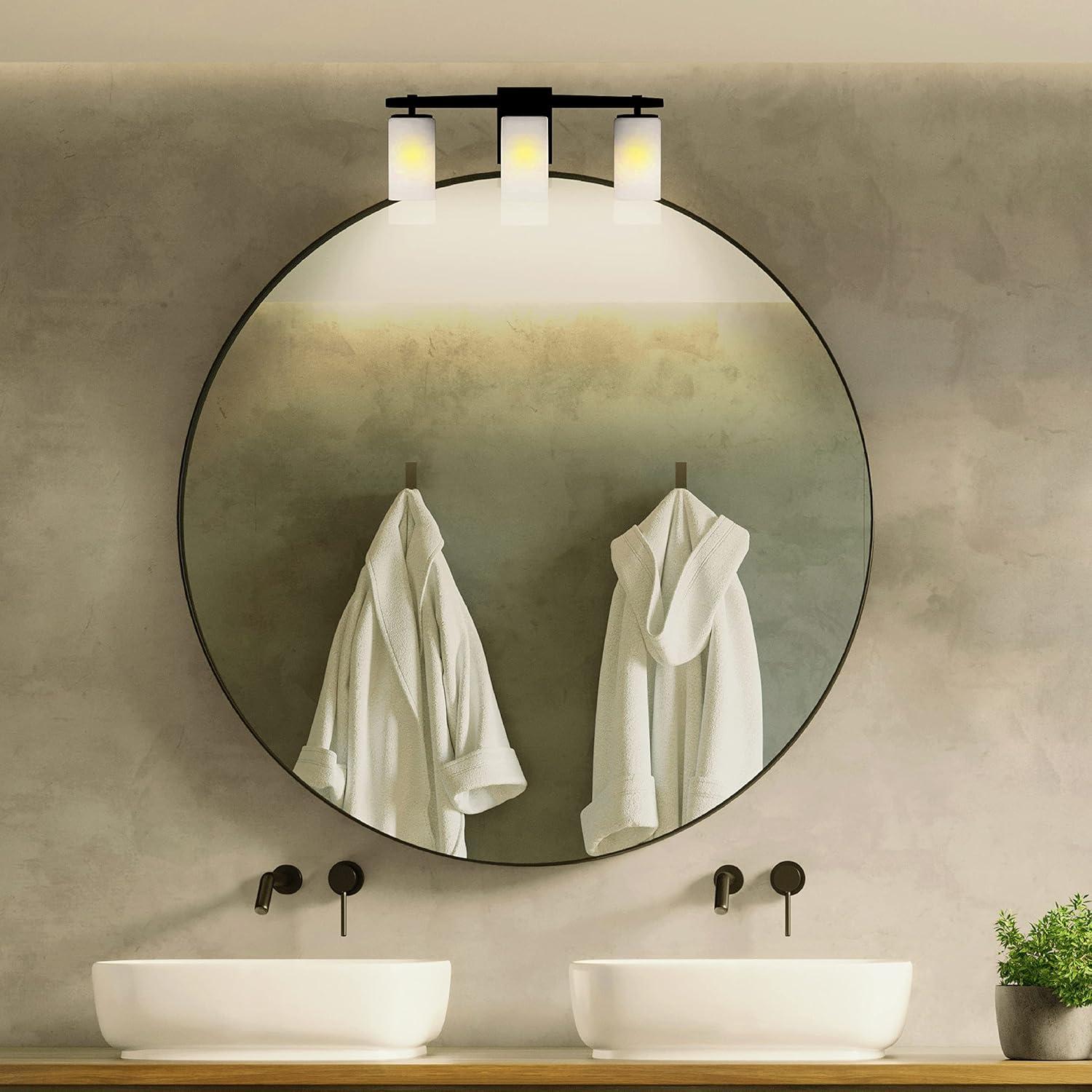 Generation Lighting Alturas 22-in 3 -Light Matte Black Modern/contemporary Vanity light