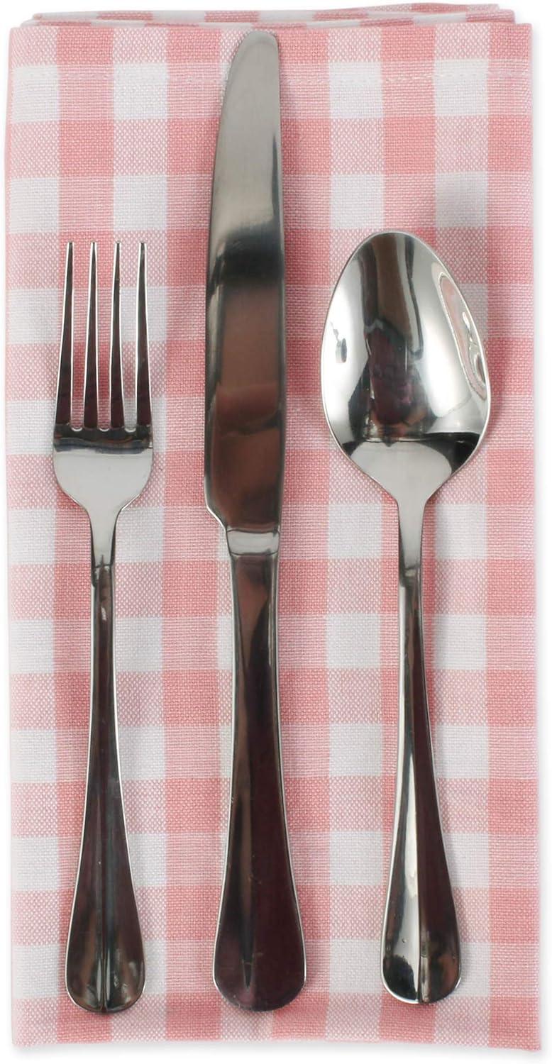 Pink & White Gingham Napkin Set/4