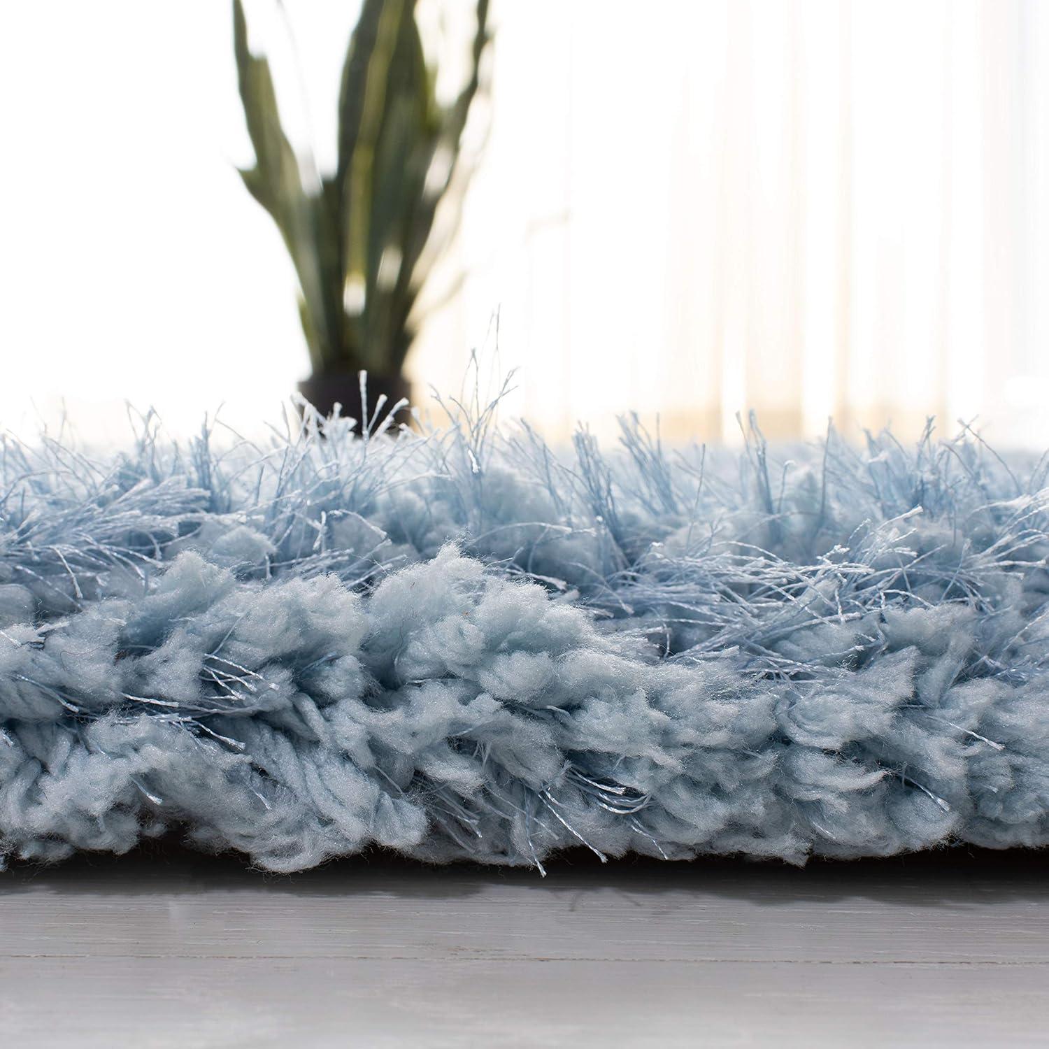 Supreme Shag SGS621 Hand Tufted Indoor Accent Rug - Light Blue - 3'x5' - Safavieh