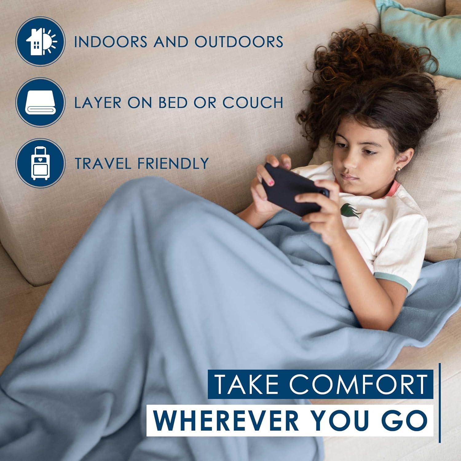 Martex Martex Super Soft Fleece Blanket All Season, Warm, Lightweight, Cozy Throw Blanket