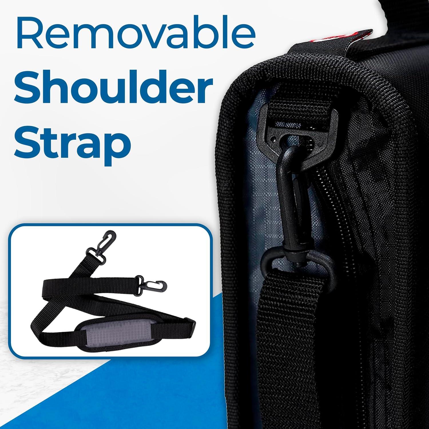 Case-it 3" Nylon Round Ring Zip Binder with Internal/External Pockets Black: Zipper Binder, 575 Sheet Capacity, 8 Pockets