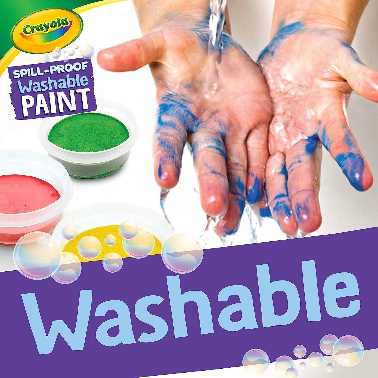 Crayola Spill-Proof Washable Paint Set with Brushes