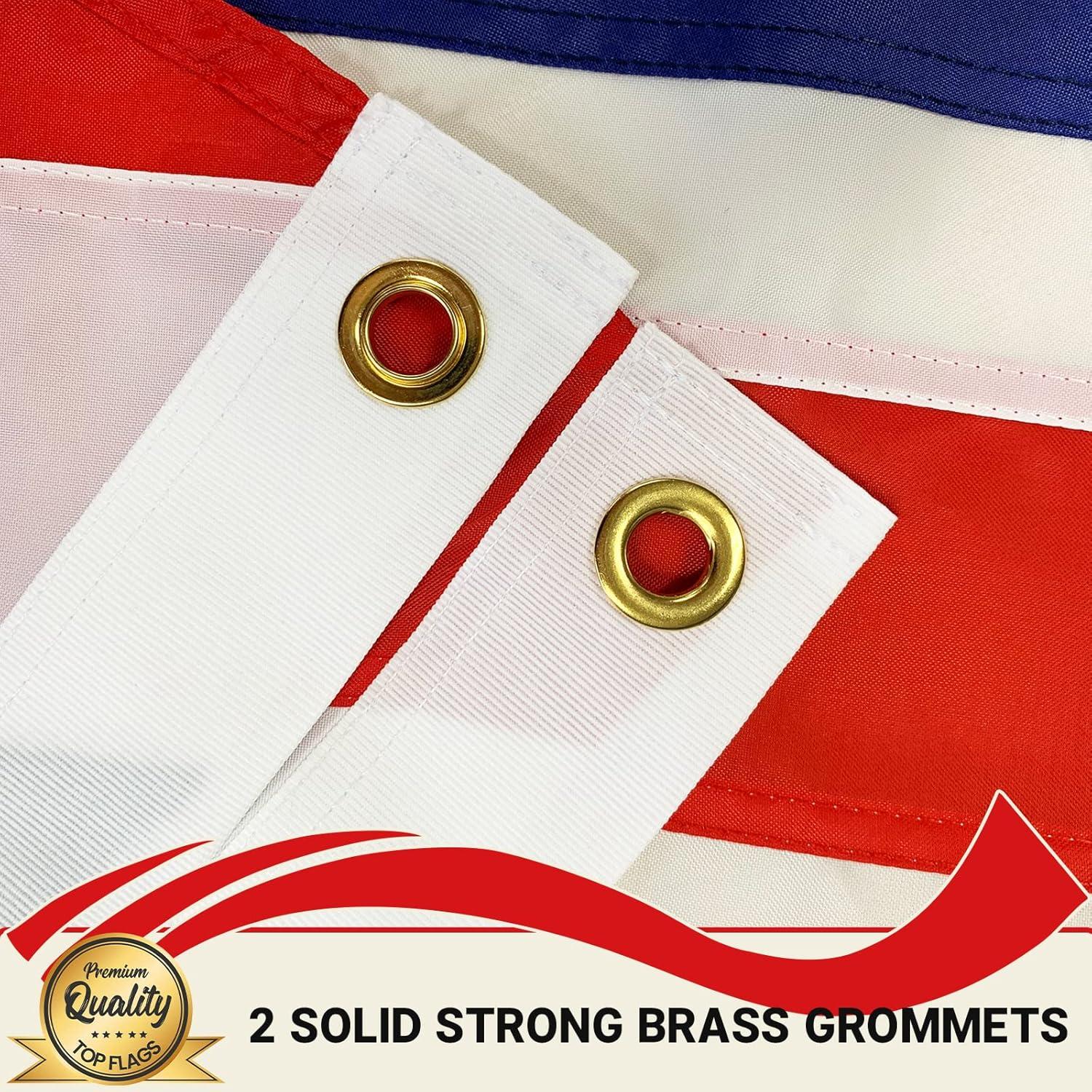 Patriotic UK Flag 3x5 Ft Polyester with Brass Grommets