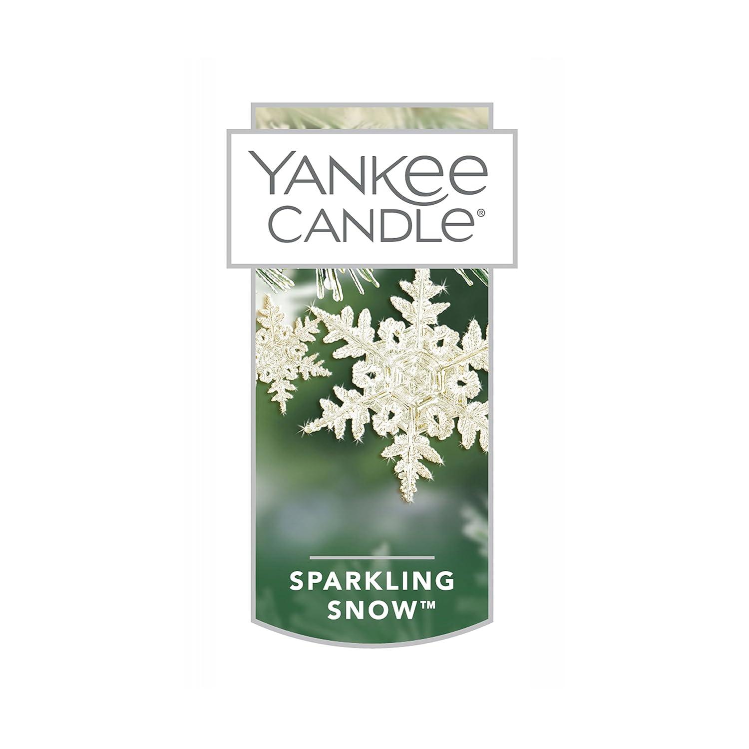 Yankee Candle Sparkling Snow Scented, Classic 22oz Large Jar Single Wick Candle, Over 110 Hours of Burn Time , Holiday Gifts for All Sparkling Snow Classic Large Jar