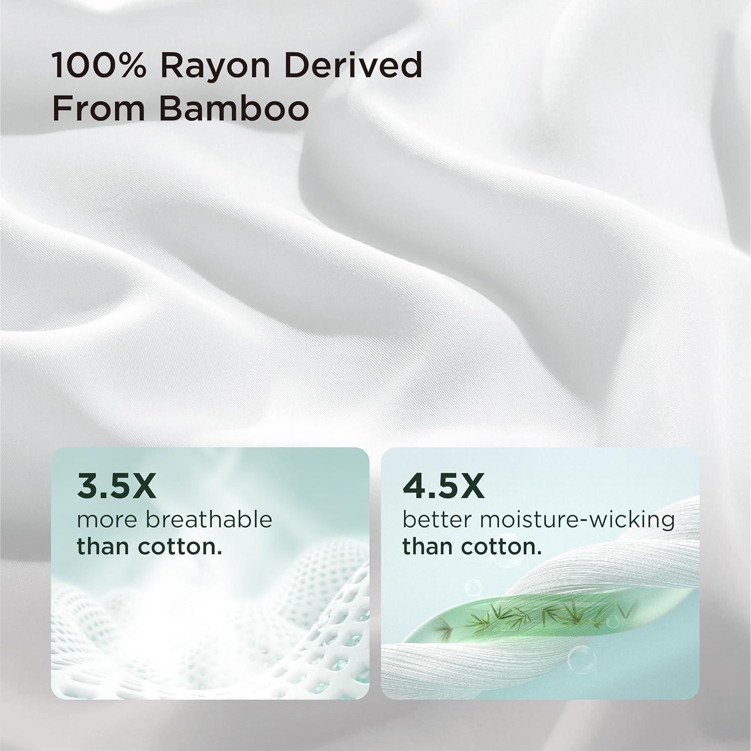 Bedsure Bedsure Pillow Cases Queen Size Set Of 2 - Polyester & Rayon Derived From Bamboo Cooling Pillowcase, Breathable, Soft And Wrinkle-Free Pillow Covers With Envelope Closure, Gifts, 20X30 Inches