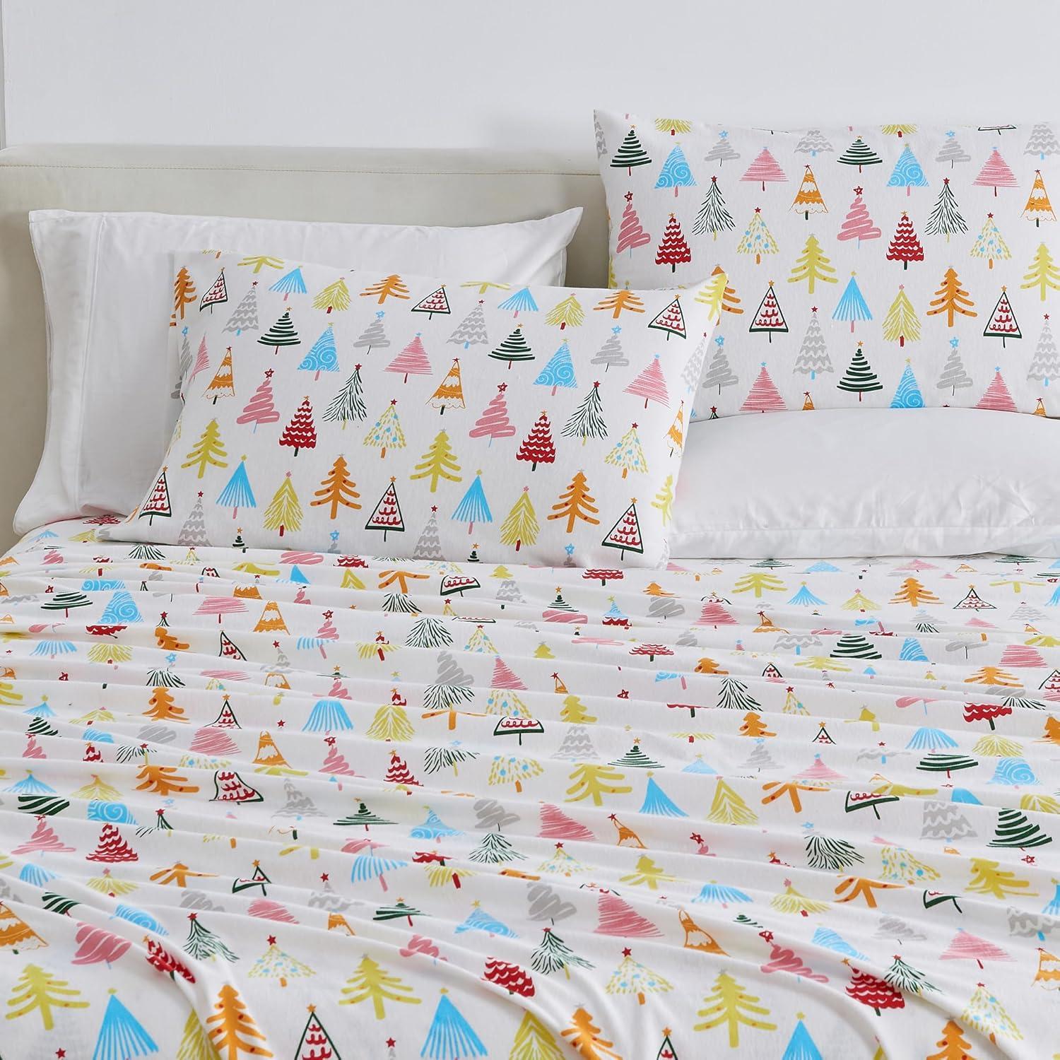 Queen Happy Hillside Cotton Flannel Sheet Set